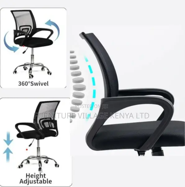 Office Chair; Swivel Mesh Mid Back Ergonomic Office Chair