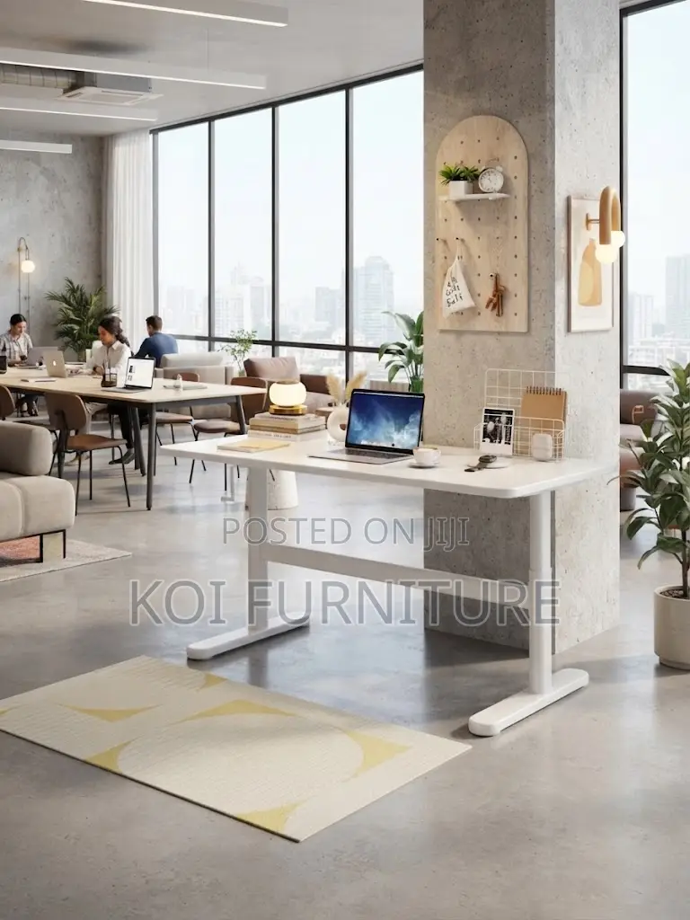 Office Desk; Manual Height Adjustable Sit Stand Home Office Desk