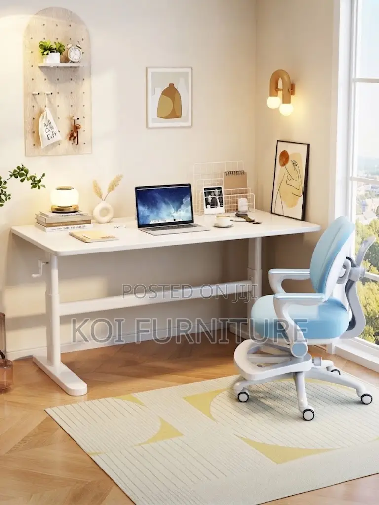 Office Desk; Manual Height Adjustable Sit Stand Home Office Desk
