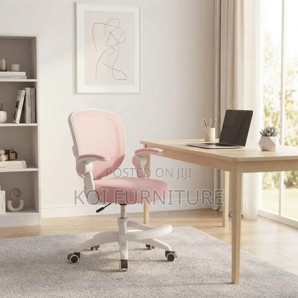 Office Chairs; Pink Home Contoured Home Study Chair