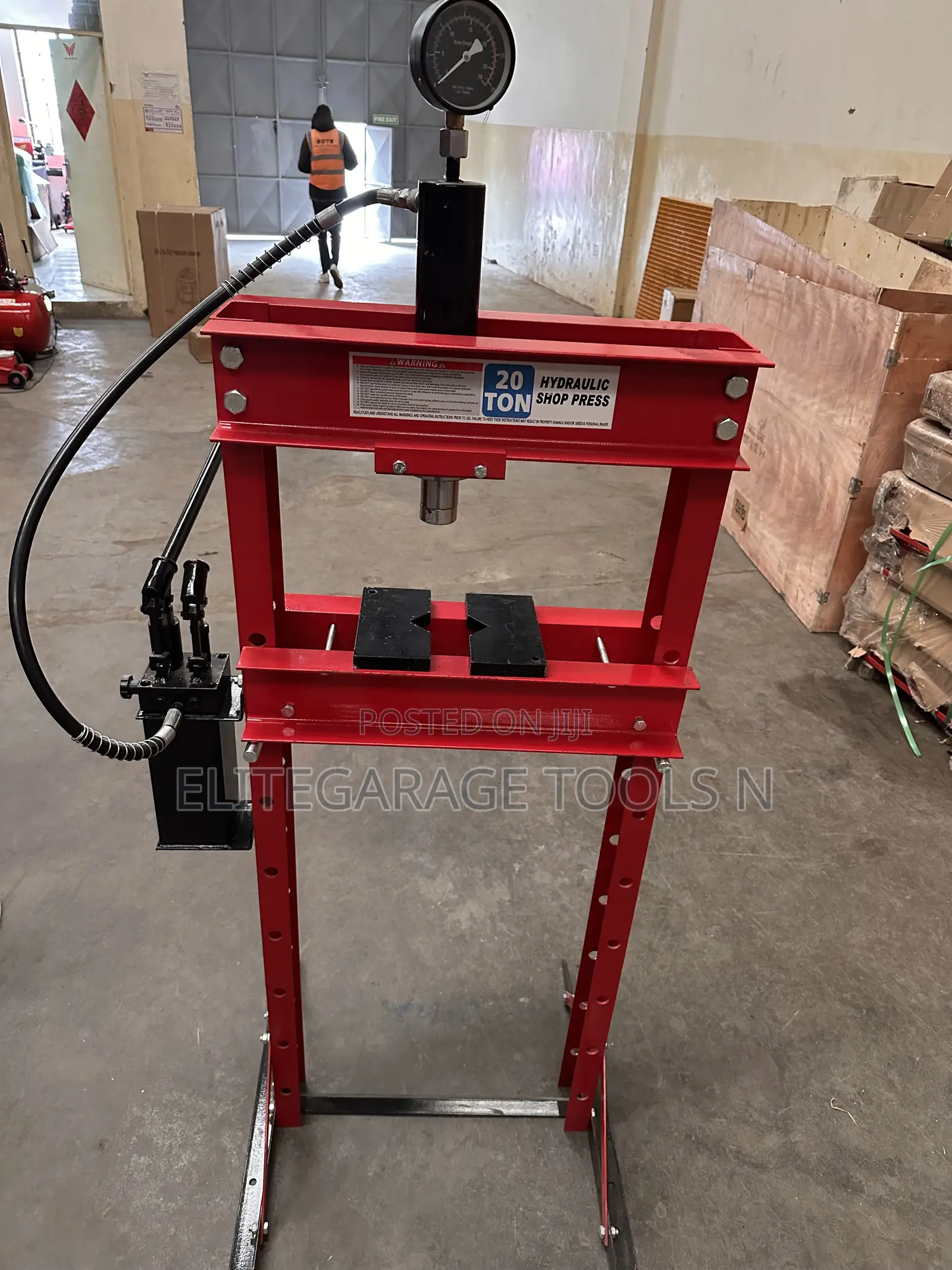 Heavy Duty Hydraulic 20ton Shop Press With Pressure Gauge