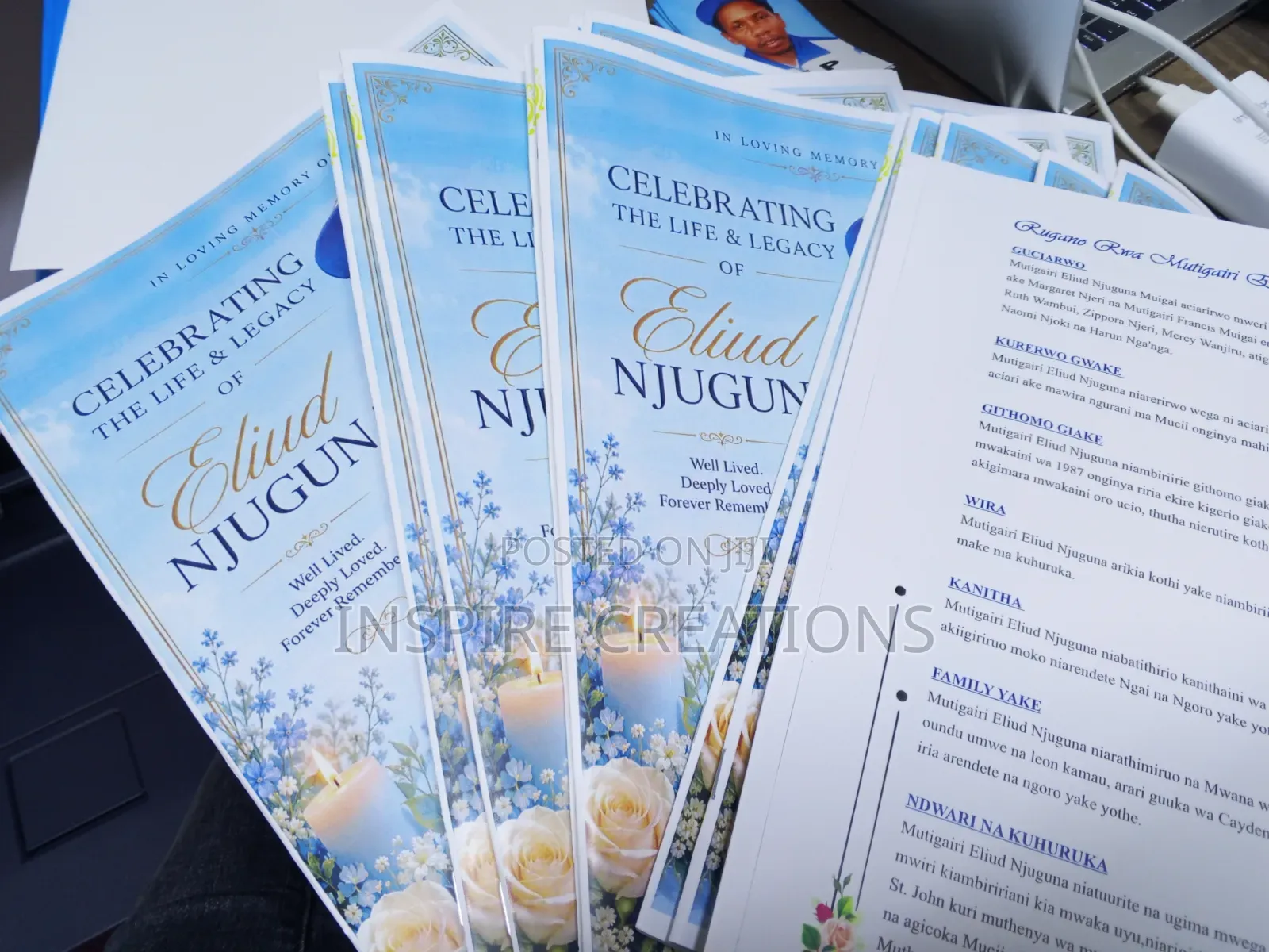 A4 8pages Eulogies Printing in Nairobi Quality Assured;;