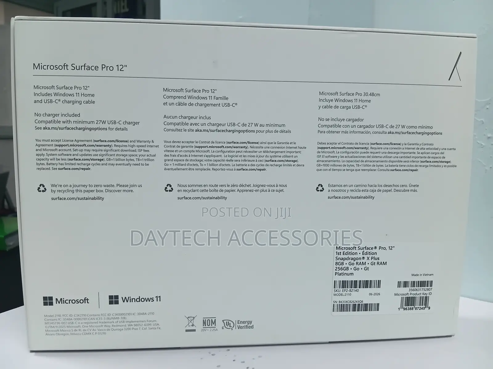 New Microsoft Surface Pro 256 GB Black