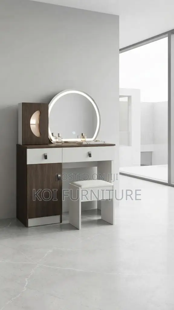 Dressers; Classic Elegant Vanity Set With Lighting