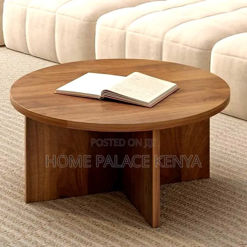 Coffee Table; Modern Designer Wooden Round Coffee Table
