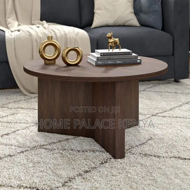 Coffee Table; Modern Designer Wooden Round Coffee Table