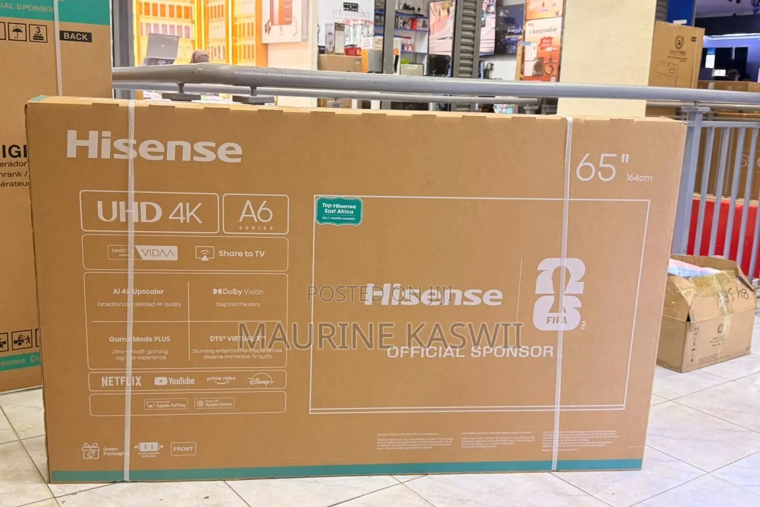 Hisense A6 65” Smart Vida Frameless Uhd