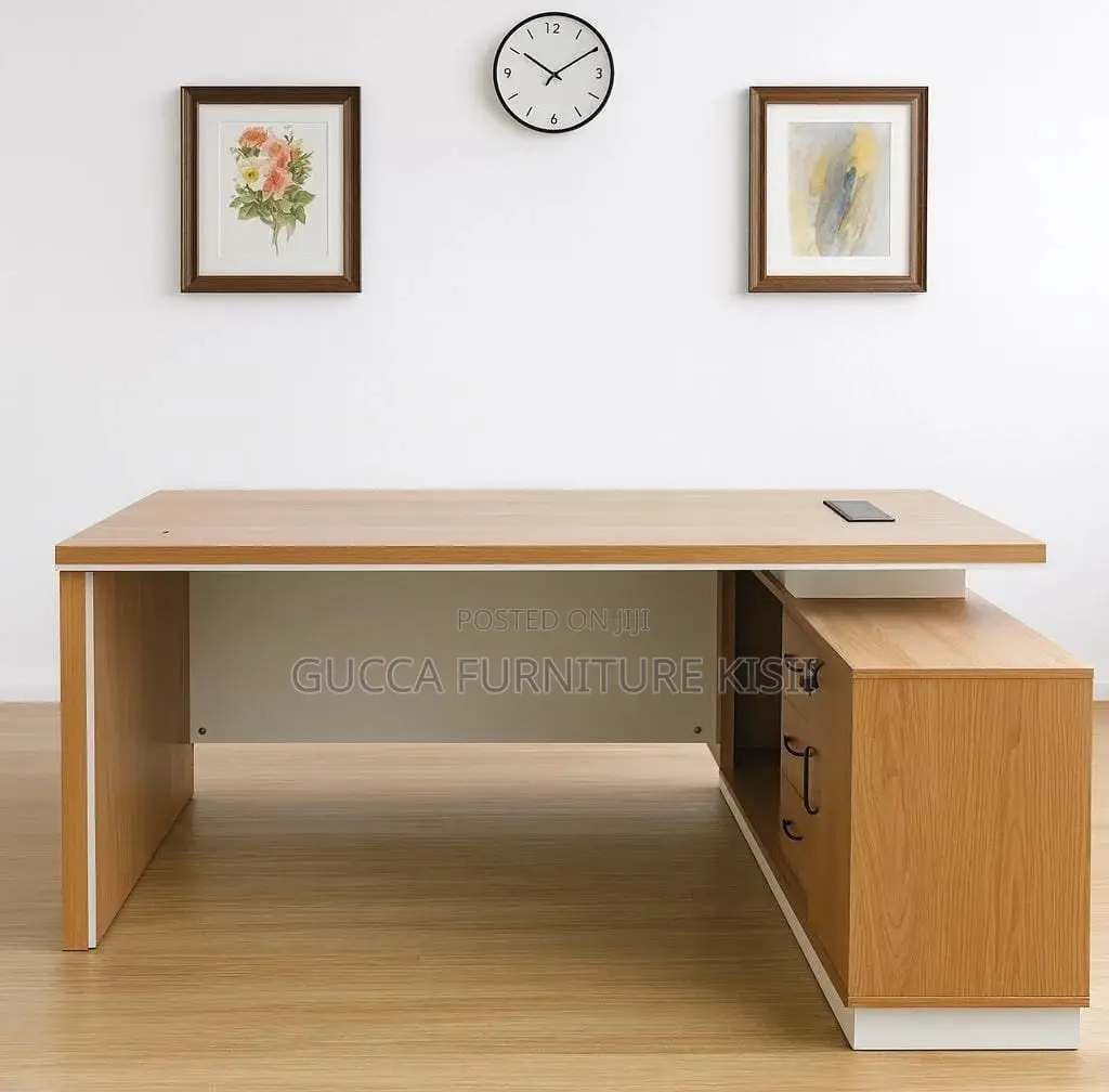 Office Desk; 160cm L-Shaped Executive Office Table