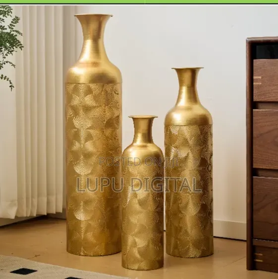 3pcs Set Metallic Vases