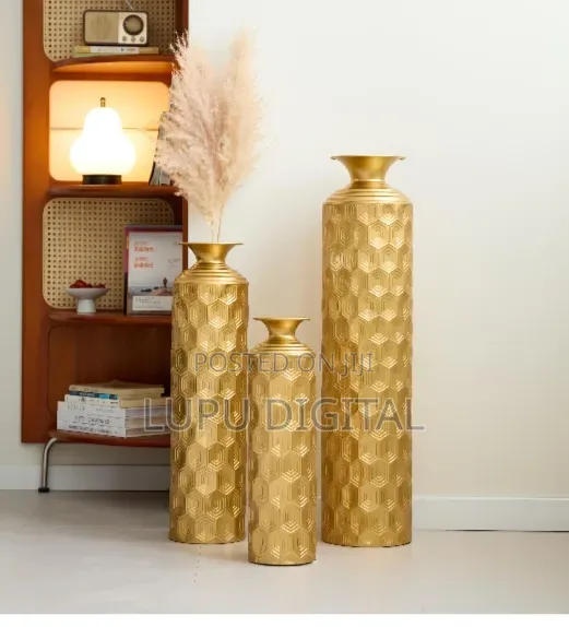 3pcs Set Metallic Vases