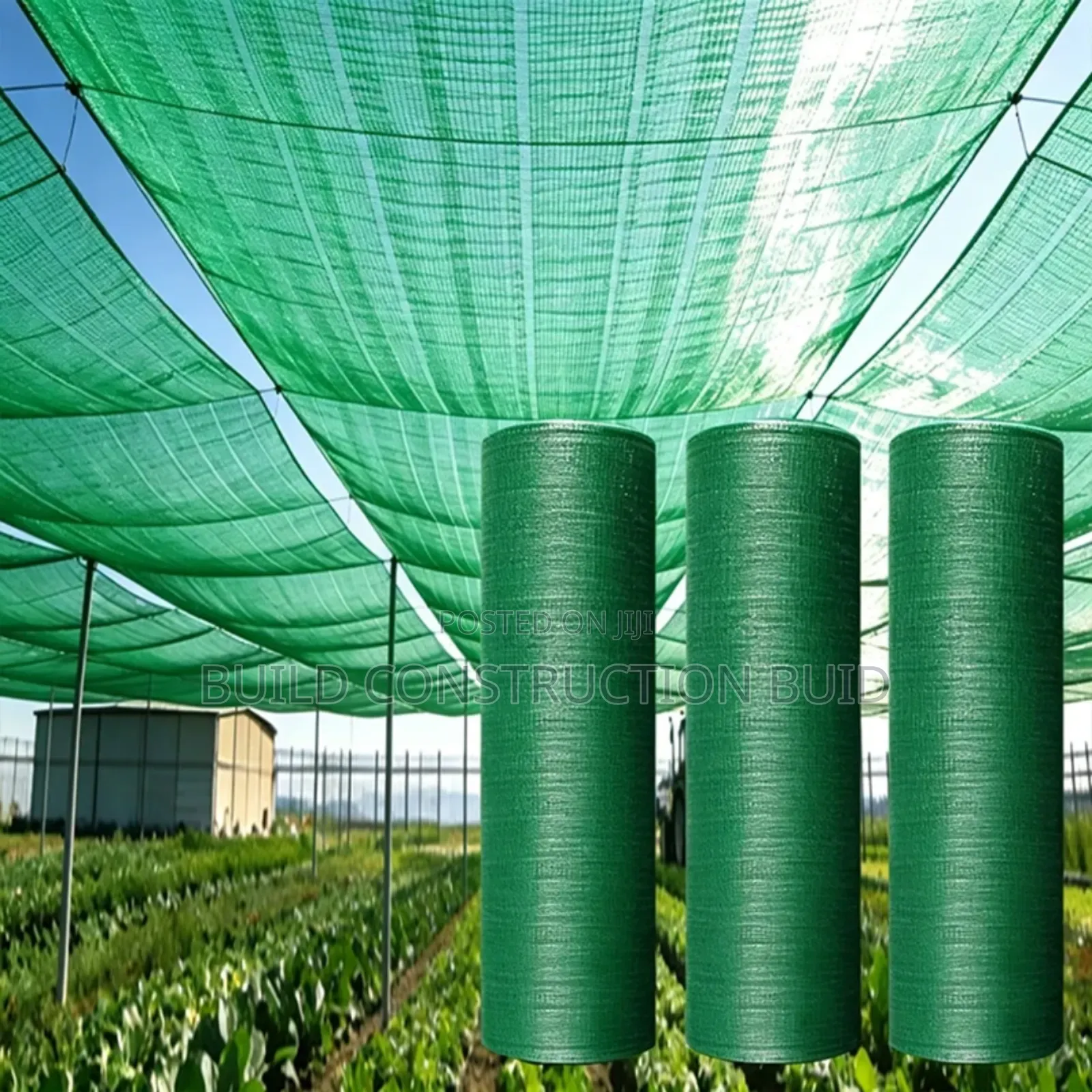 Green Shade Net 4×50m Roll, 50%