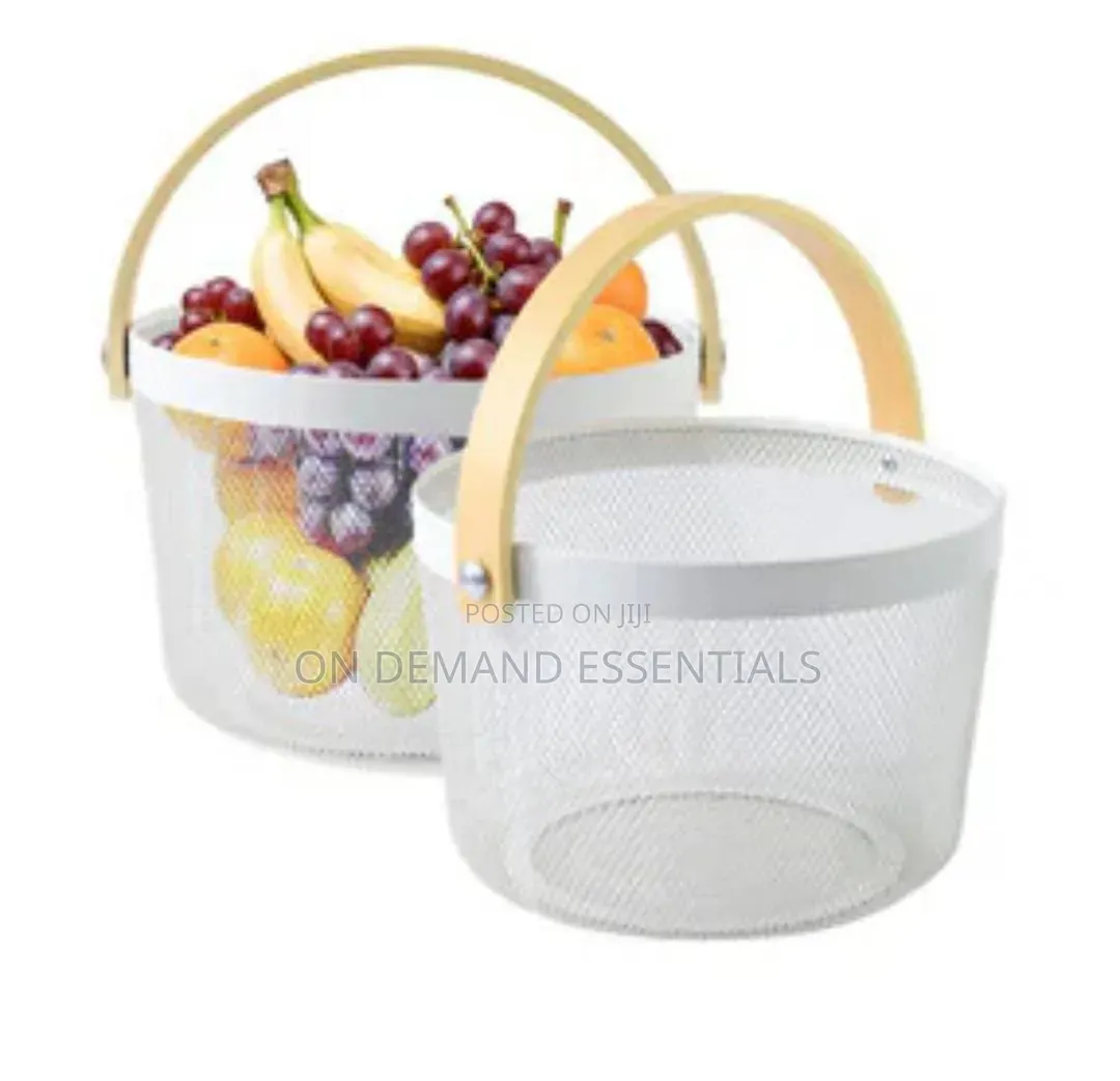 High Quality ROUND SQUARE PANTRY Mesh Wire Fruit Basket