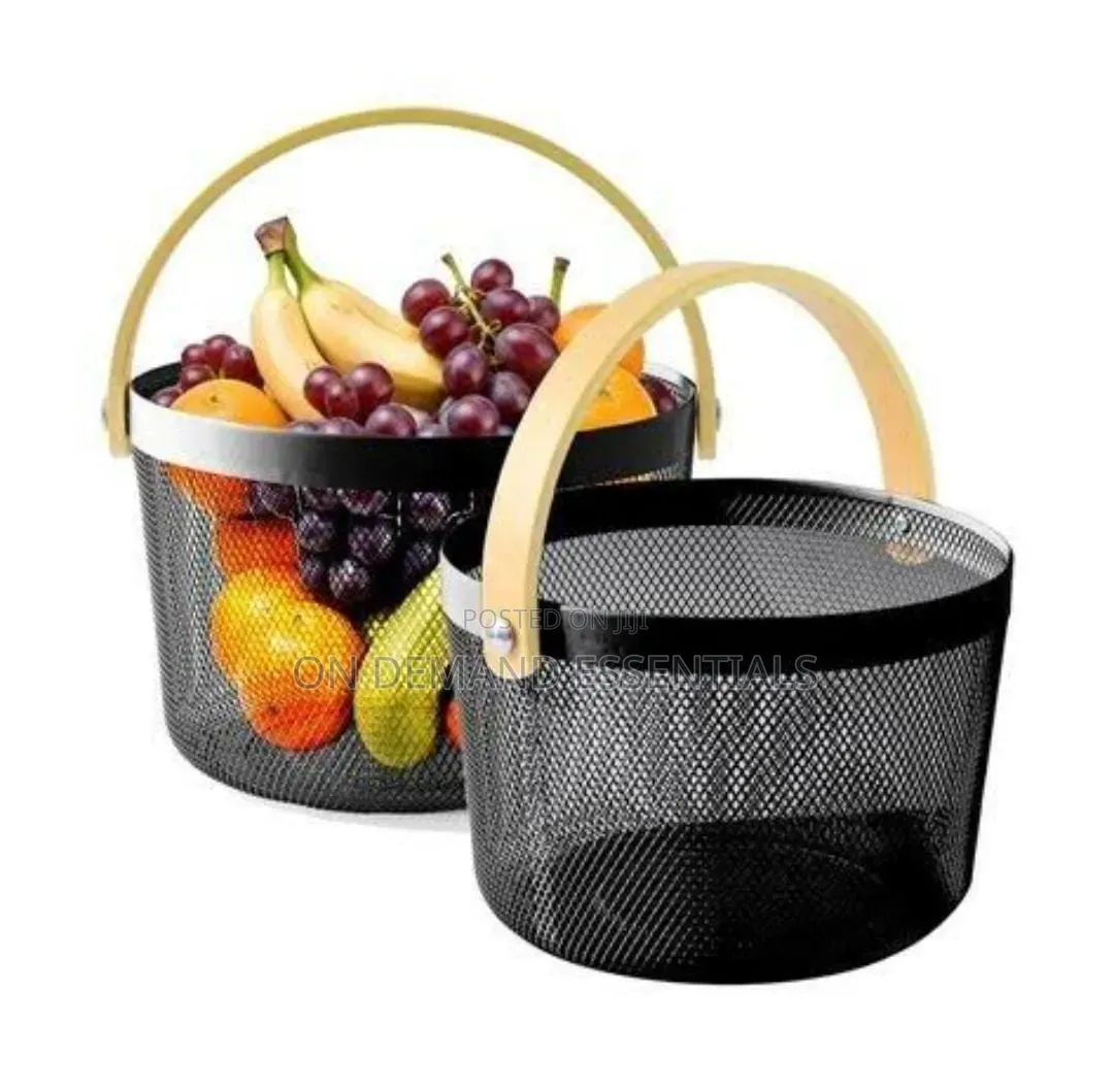 High Quality ROUND SQUARE PANTRY Mesh Wire Fruit Basket