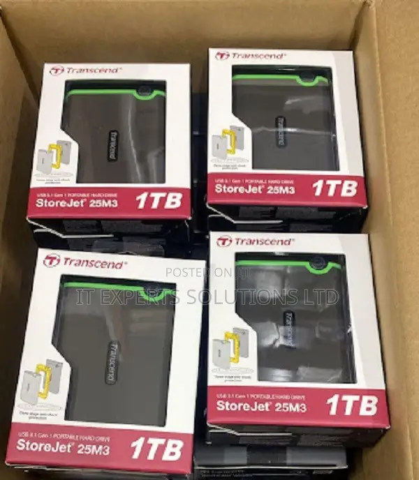 1 TB Transcend External/Portable Hard Drive (USB 3.1 Gen 1)