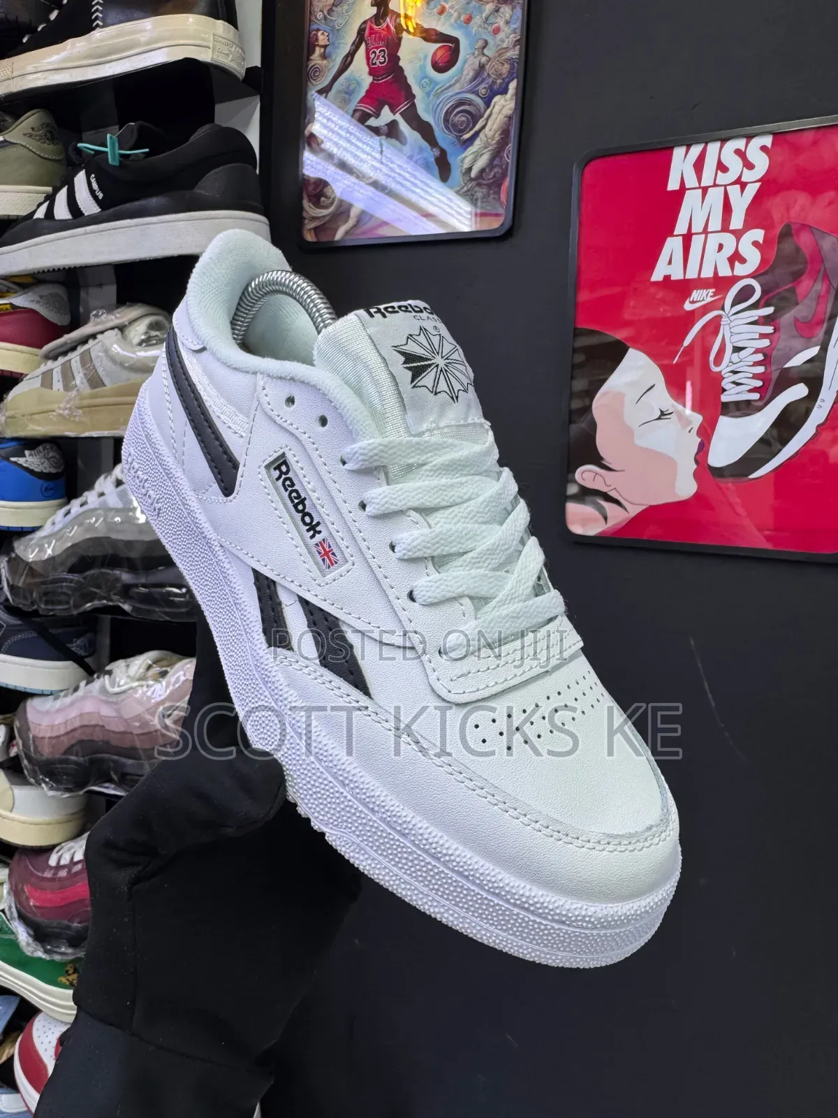 Reebok Club C Revenge in White and Black.
