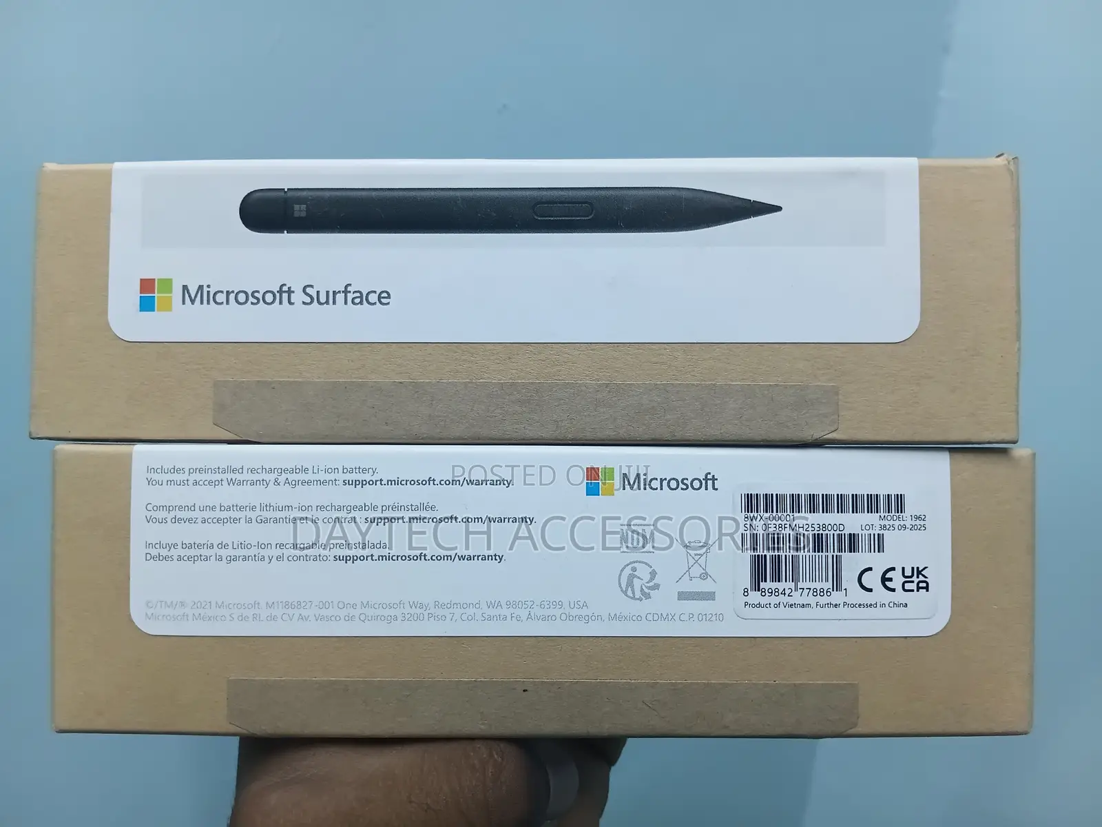 The Microsoft Surface Slim Pen 2 Rechargeable Matte Black Stylus.