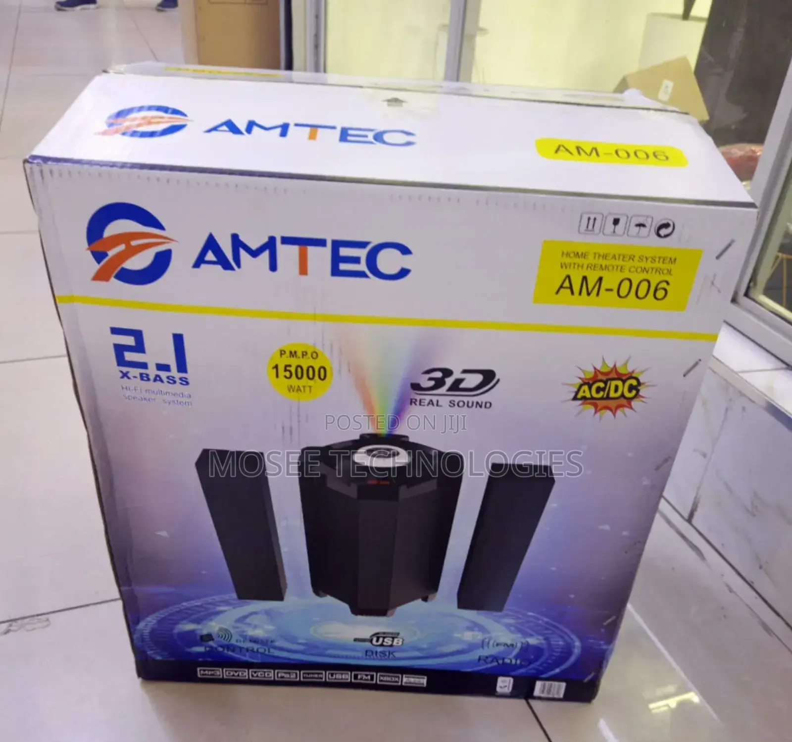Amtec AM-006 X-Bass 2.1-Channel Hi-Fi Audio Speaker System
