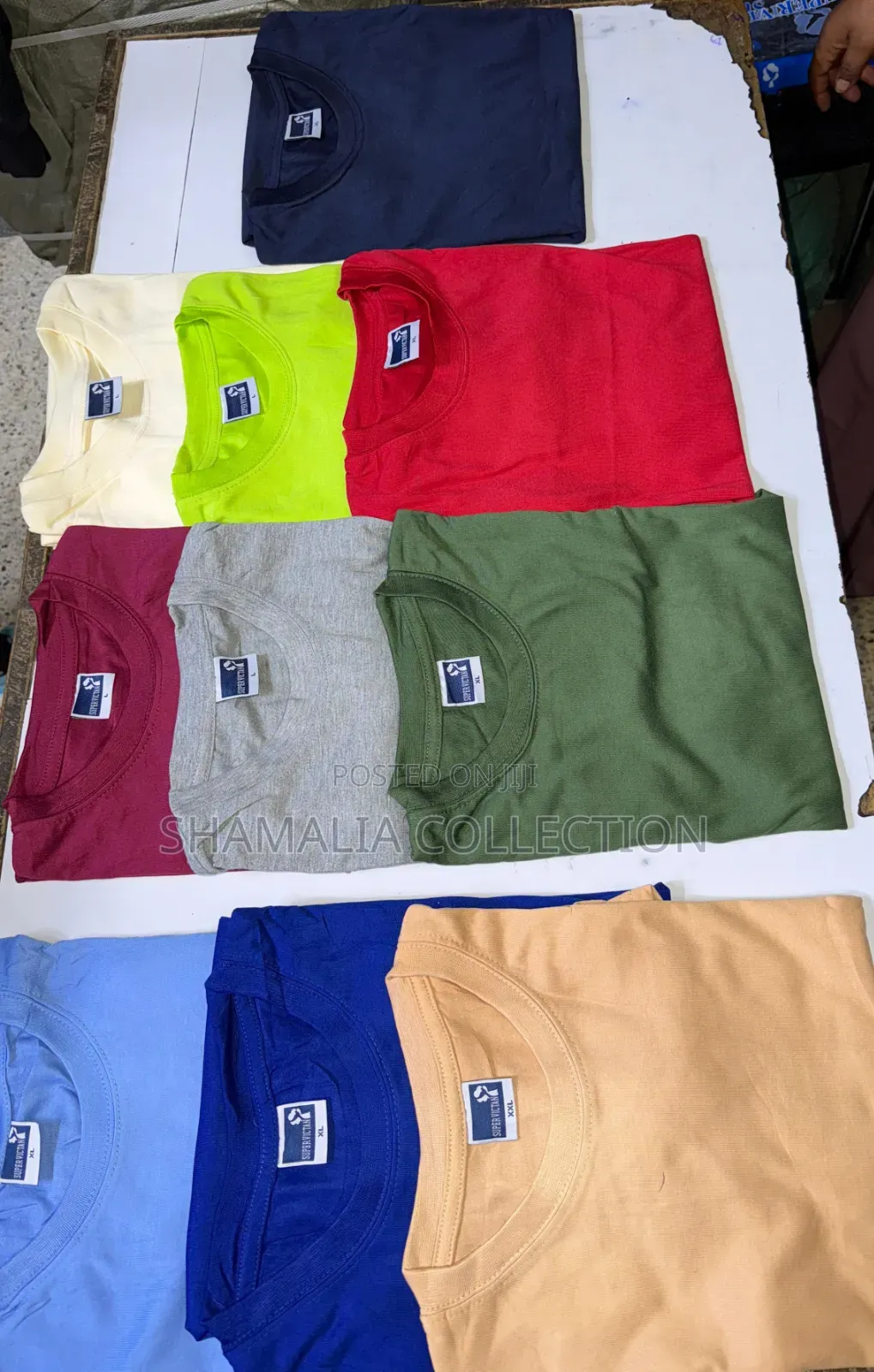 Assorted Plain Round Neck T-Shirts – Multiple Colors Sizes