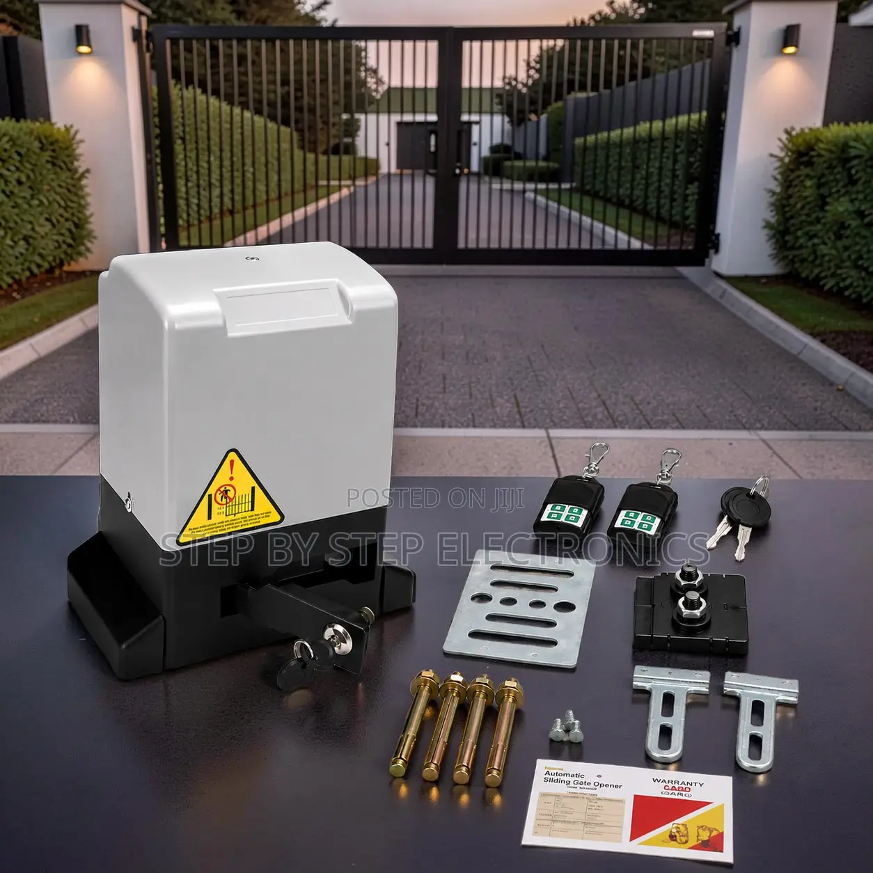 Smart Remote Control Automatic Sliding Gate Opener Complete Kit