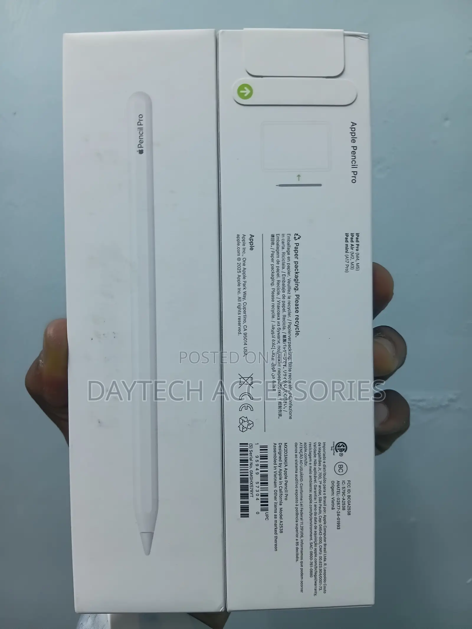 The Apple Pencil Pro Advanced Precision Stylus Pen.