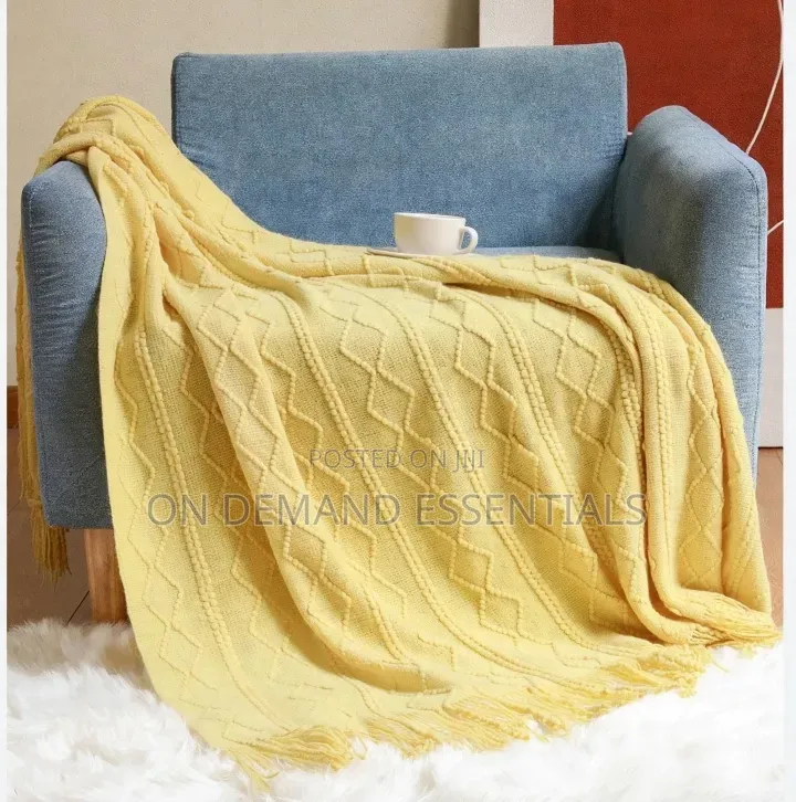 Soft Acrylic Knitted Throw Blanket