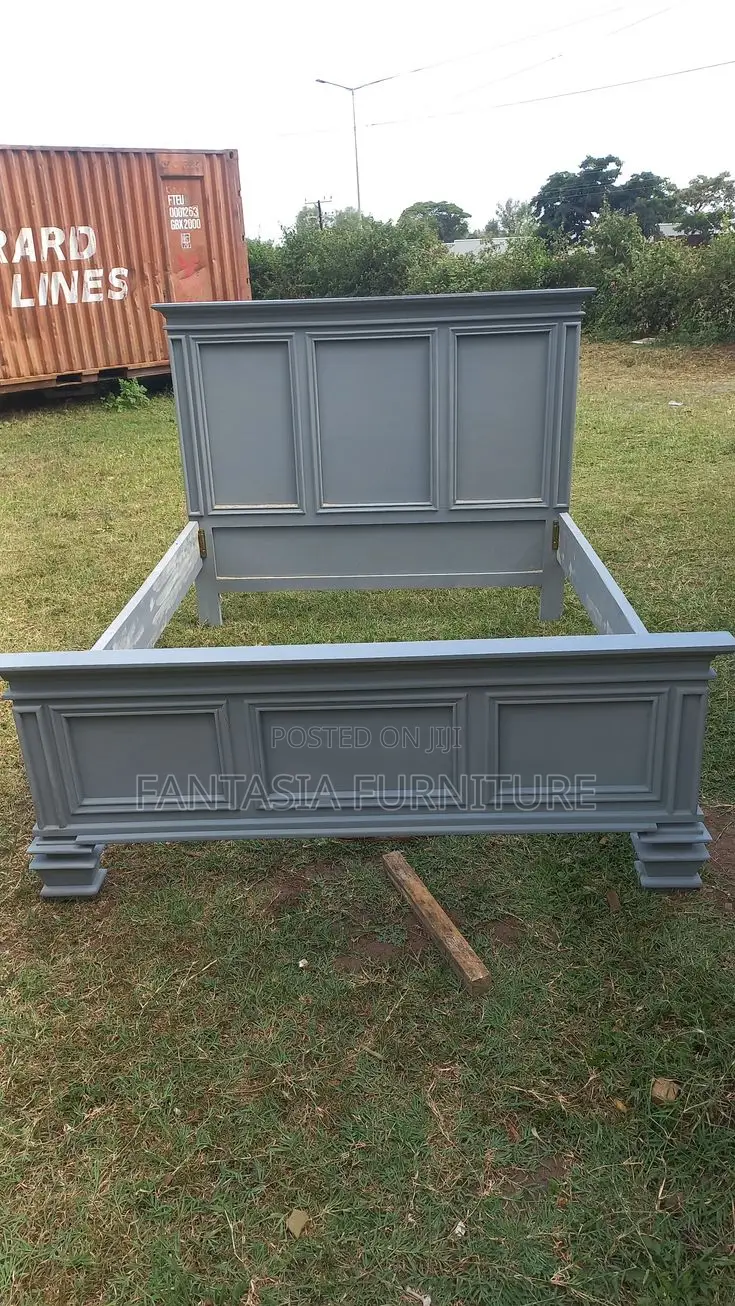 5x6 Classic Grey Wooden Bed Frame