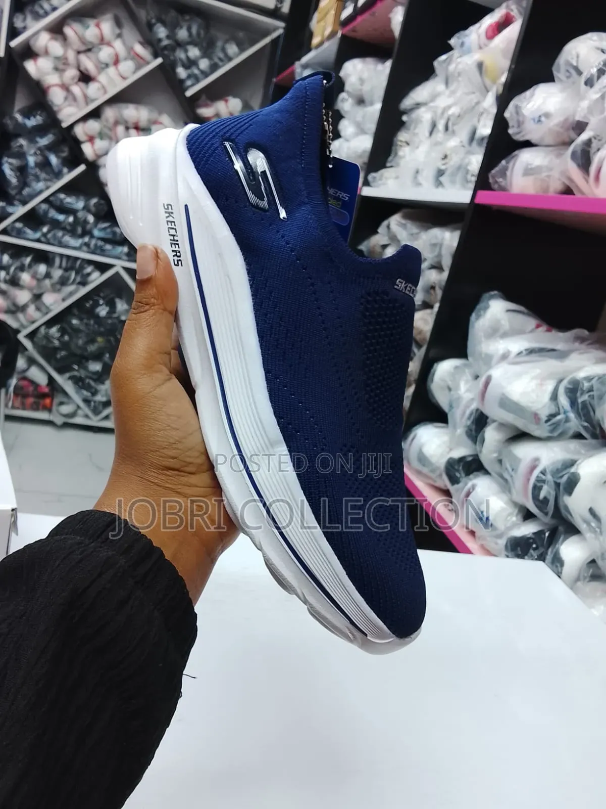 Blue Skechers Orthopedic Slip on Sneakers
