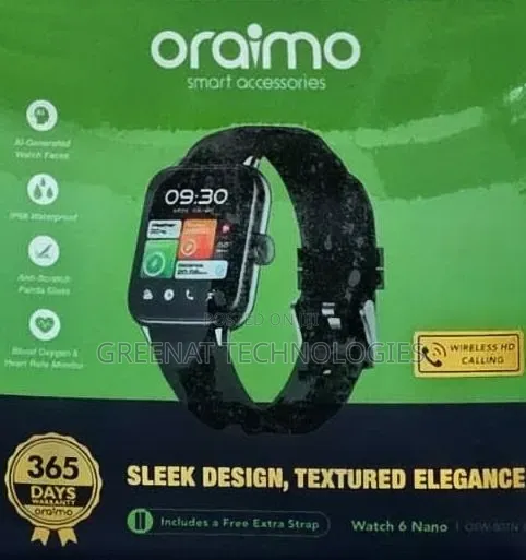 Oraimo Watch 6 Nano OSW-807N 1.52" TFT Full Touch HD Smart Watch