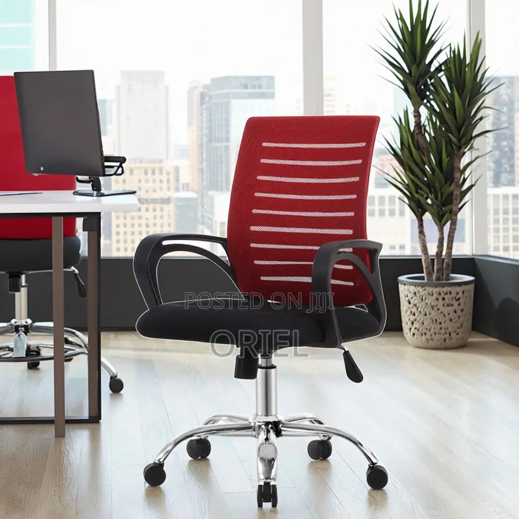 Office Chair : Red Mesh Office Chair