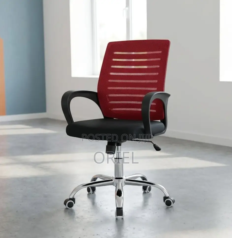 Office Chair : Red Mesh Office Chair
