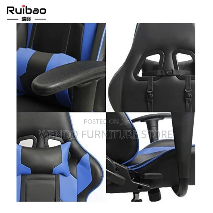 Office Chair; Blue Stylish Leather Gaming Flexxi Chair