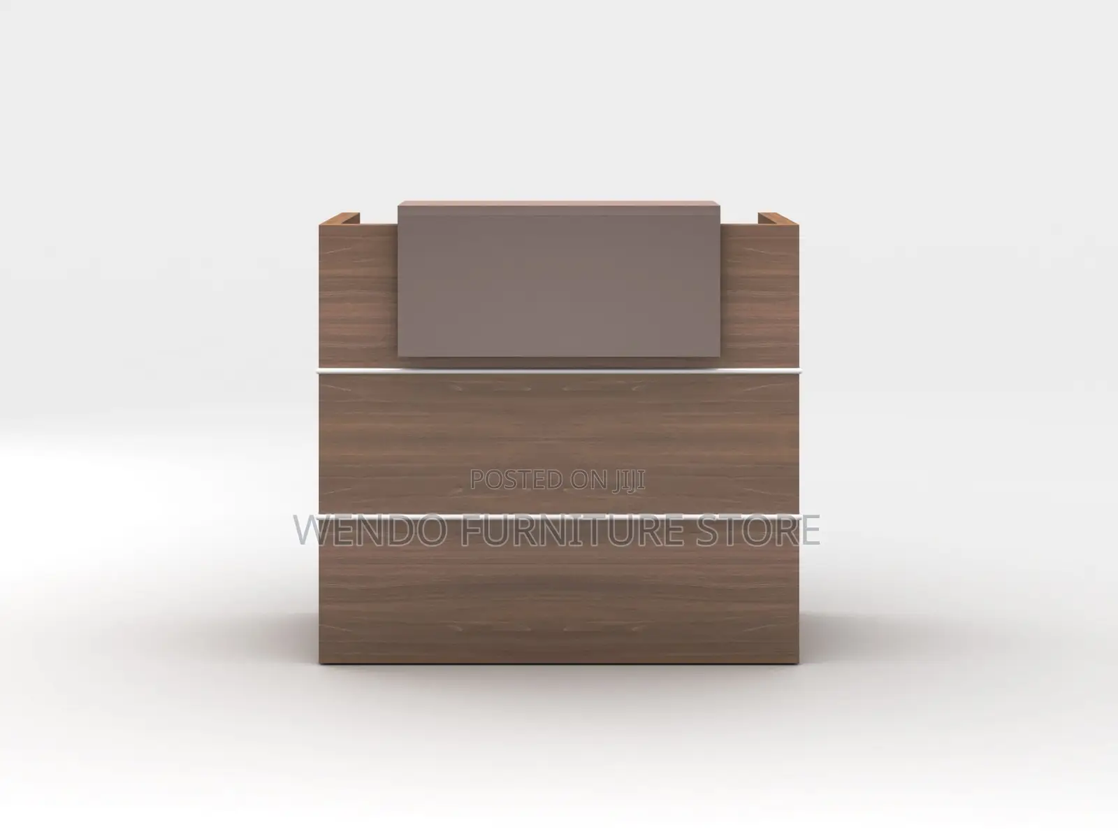 Reception Desk; 1200mm Wooden Rich Commercial Reception Desk