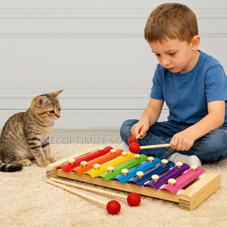 Montessori Wooden 8-Tone Xylophone Musical Instrument Toy for Kids