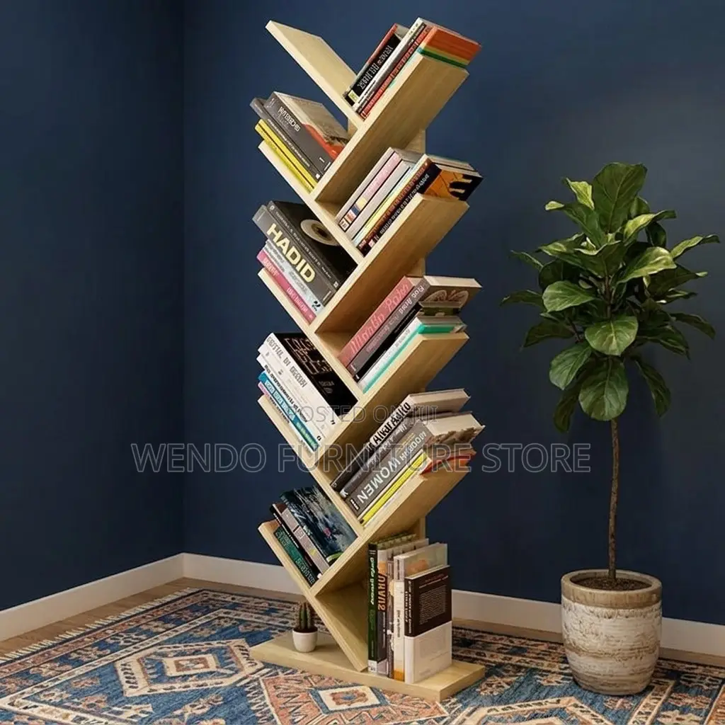 Tree Shape Wooden Home Office Bookshelf