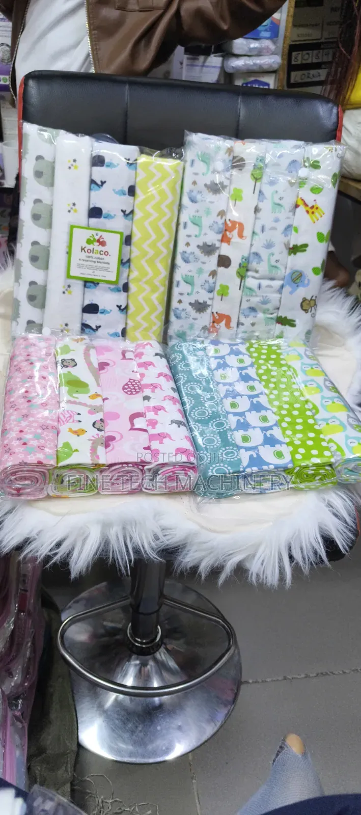 100c/O Cotton 4pack Receiving Blanket