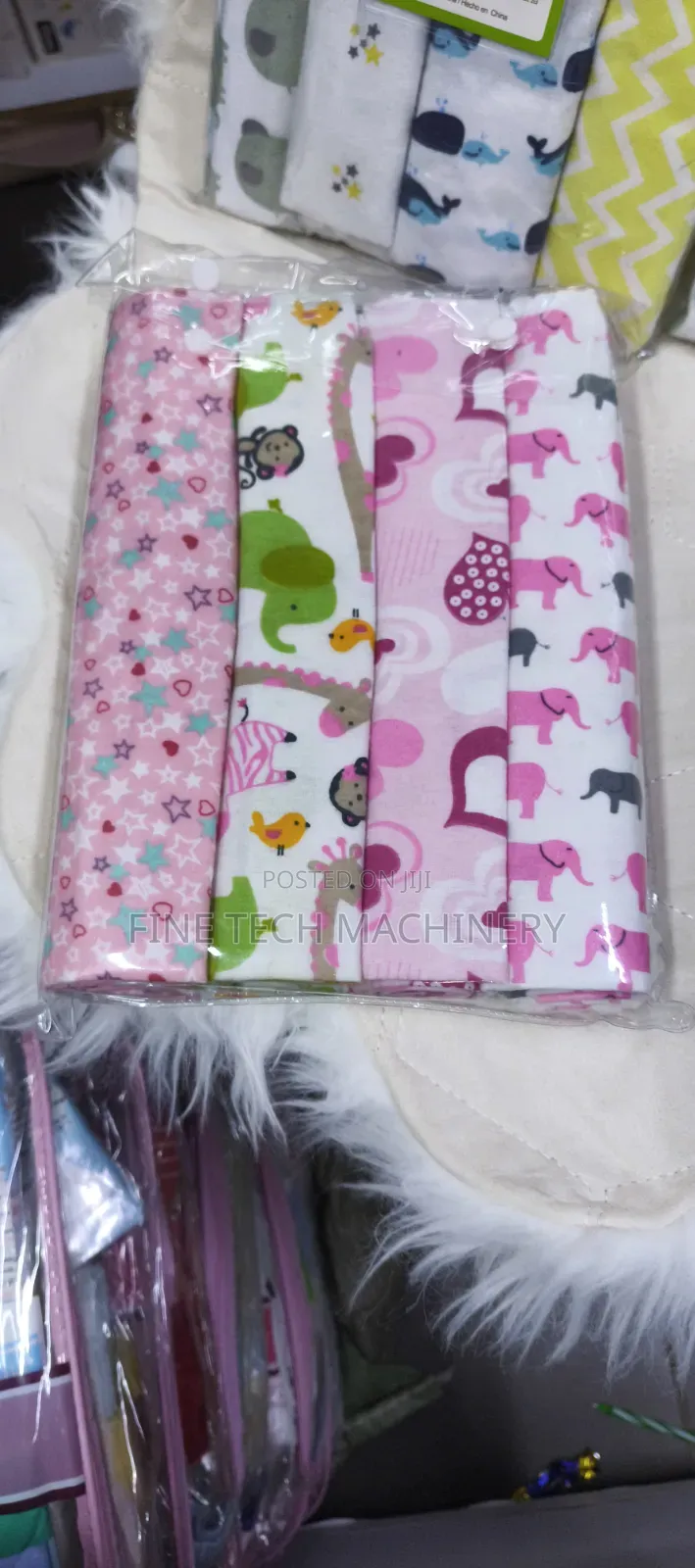 100c/O Cotton 4pack Receiving Blanket