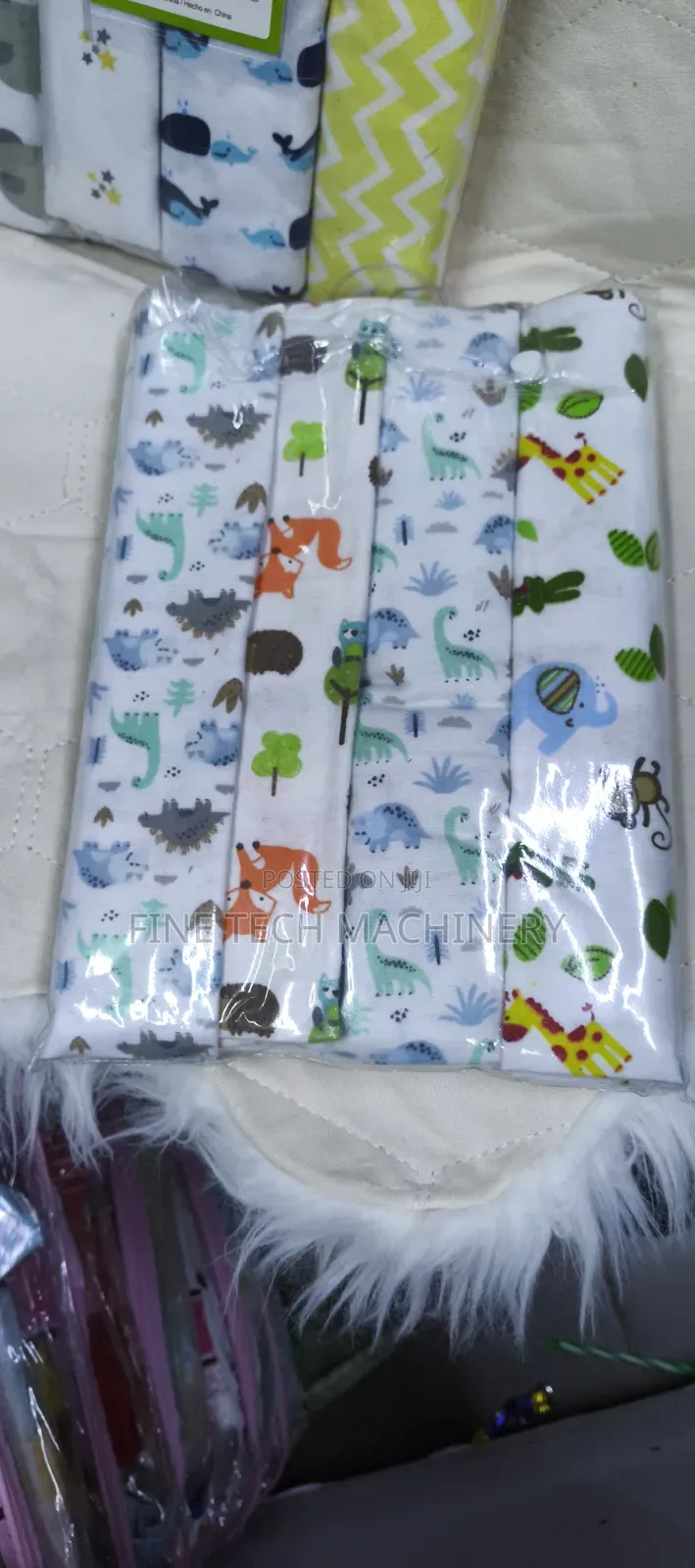 100c/O Cotton 4pack Receiving Blanket