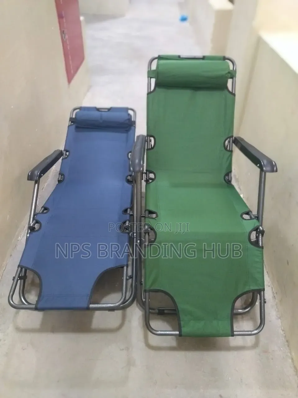 2 in 1 Outdoor Lounge Recliners Portable Chair