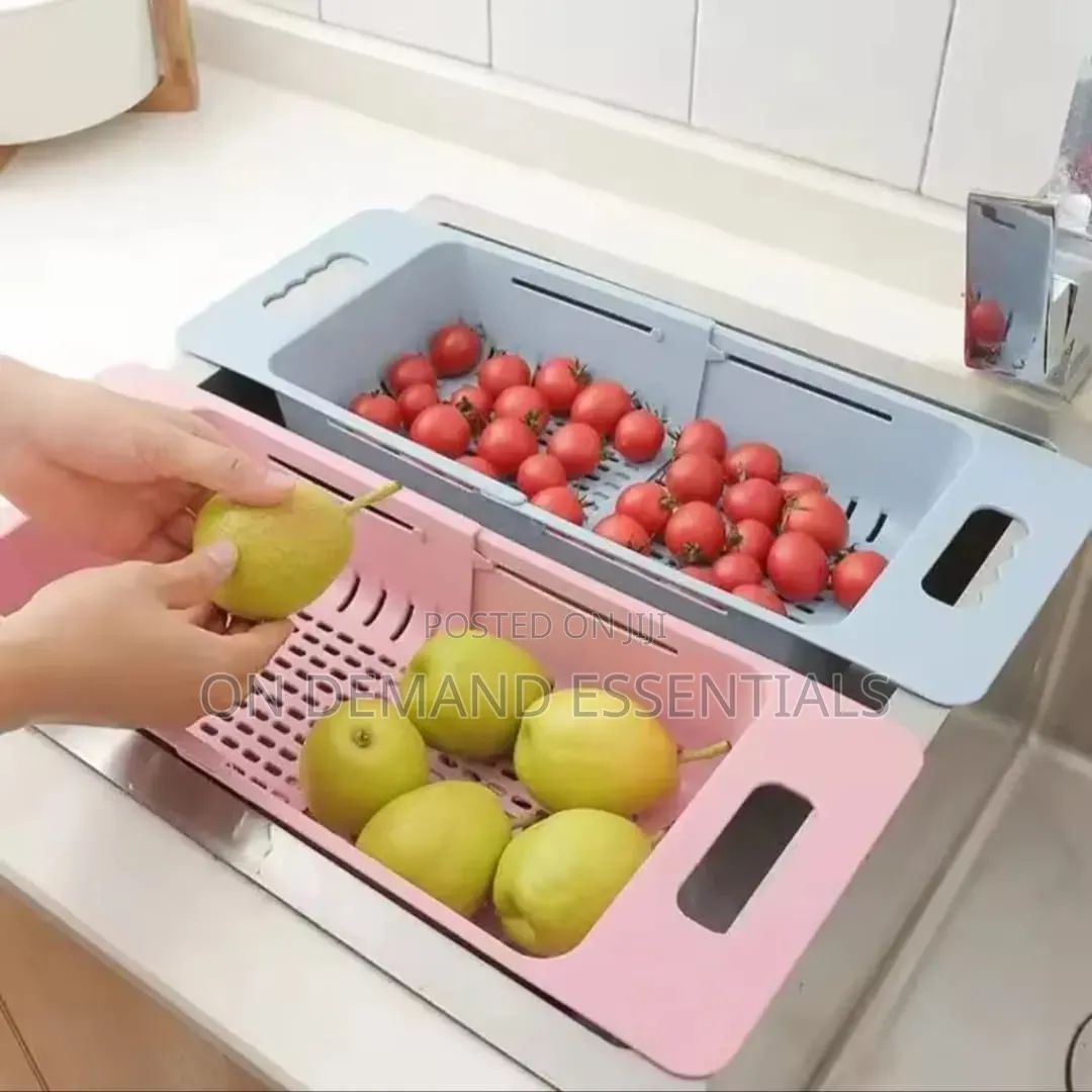 Kitchen Portable Adjustable Sink Drain Basket/Colander
