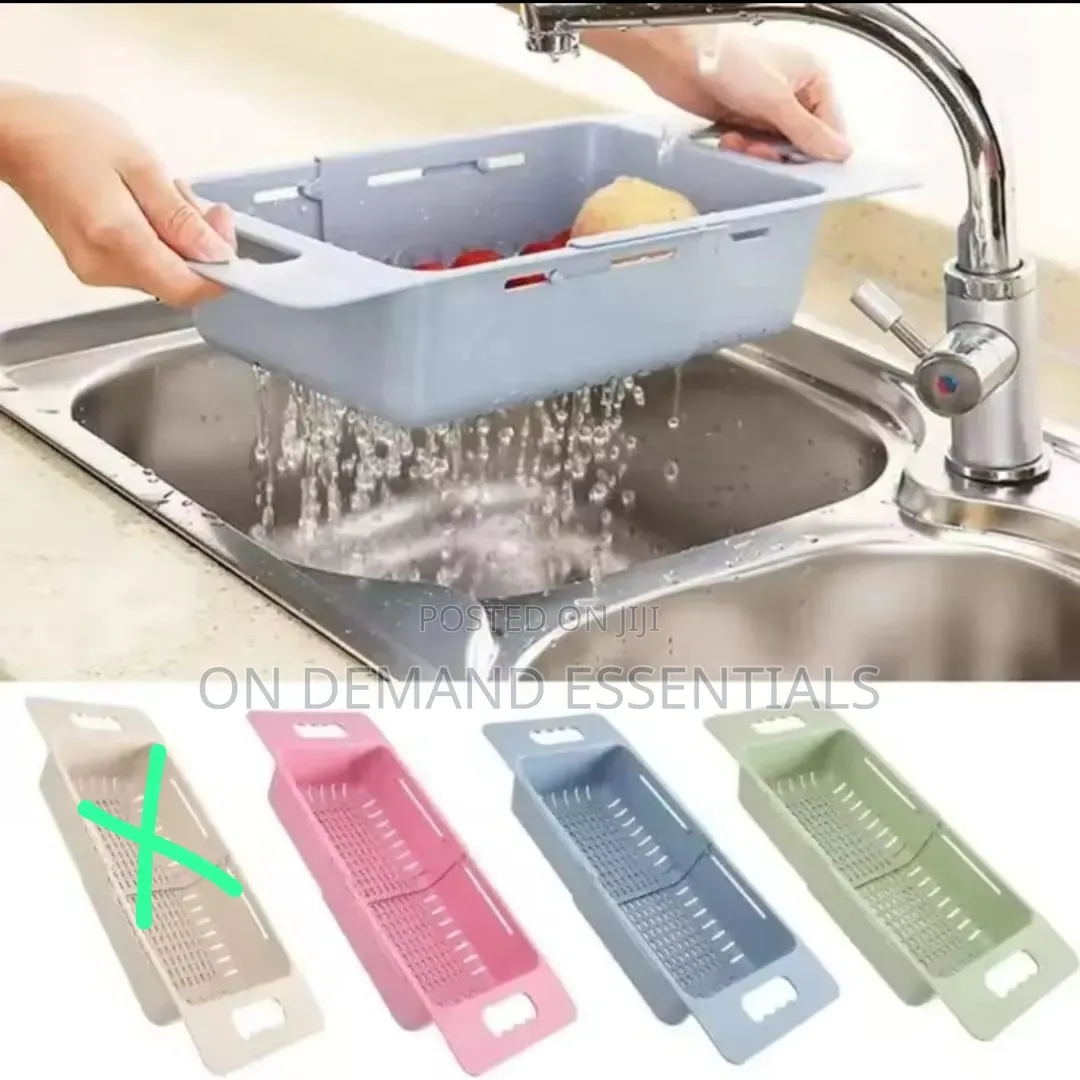 Kitchen Portable Adjustable Sink Drain Basket/Colander