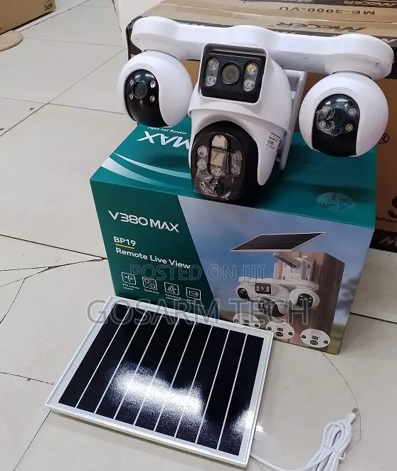 V380 4-Lens Solar Security Camera With PTZ Cameras