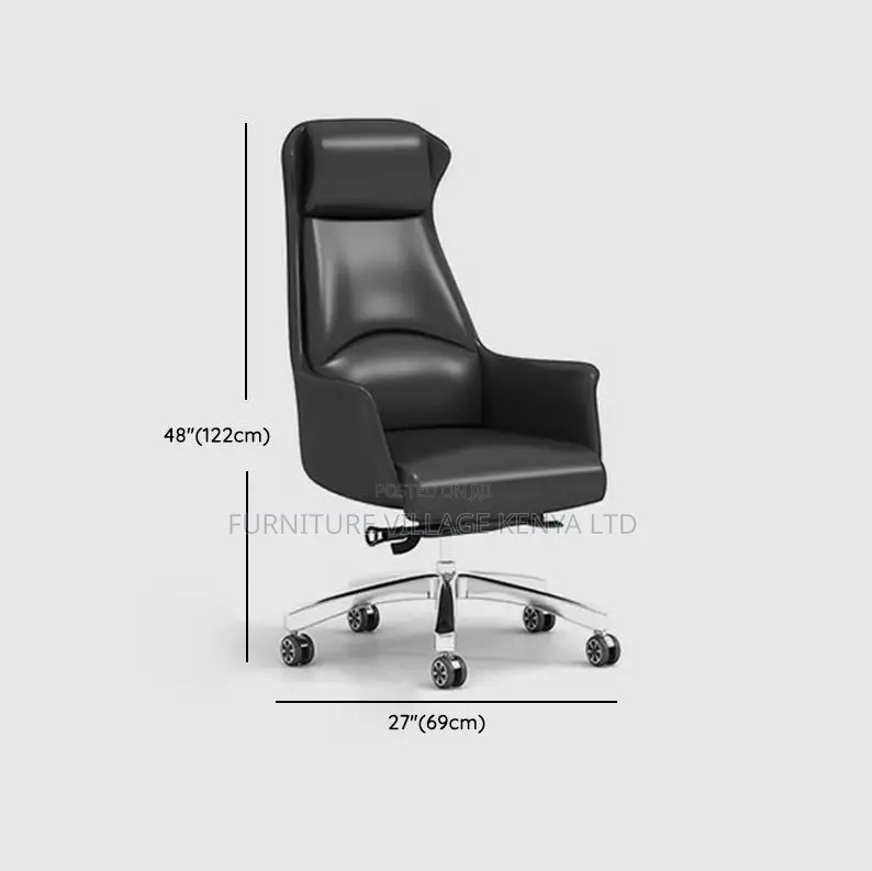 Office Chair; High Back Leather Boss Executive Seat