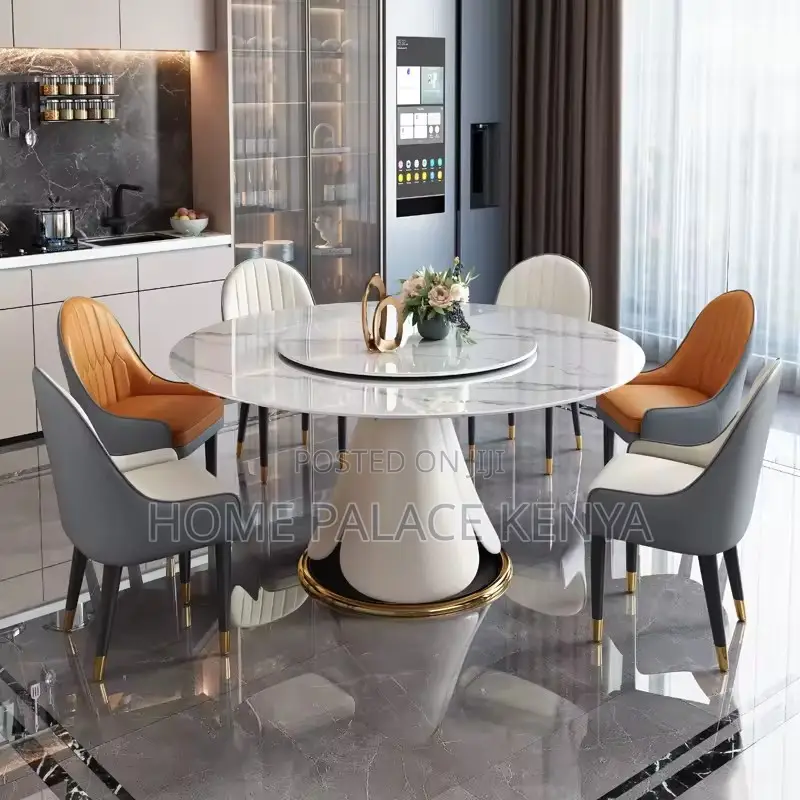 Dining Set; Contemporary Round Kitchen Dining Set for Modern Homes