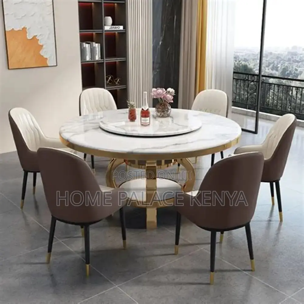 Dining Set; Contemporary Round Kitchen Dining Set for Modern Homes