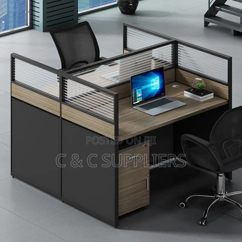 2-Way Brown Partition Workstation.