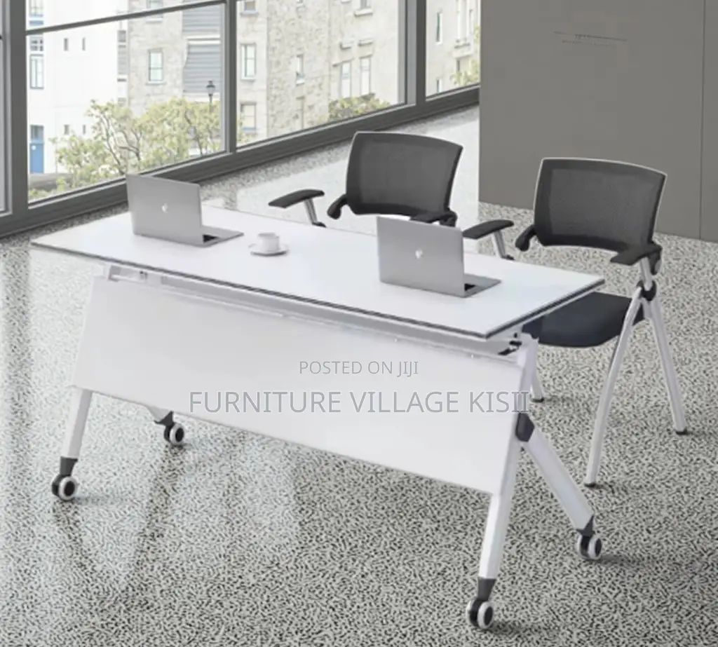Office Table; Foldable Metallic Training Table