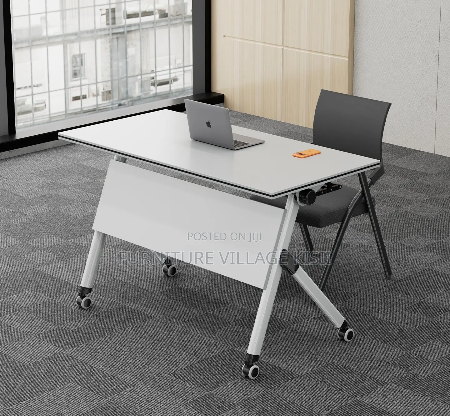 Office Table; Foldable Metallic Training Table
