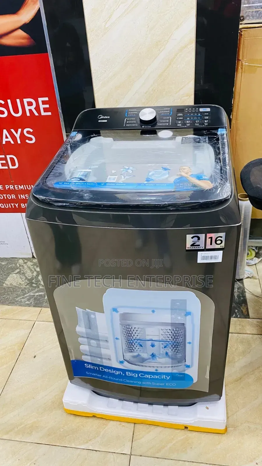 Midea 16kg Fully Automatic Washing Machine(MA512W160/T) .