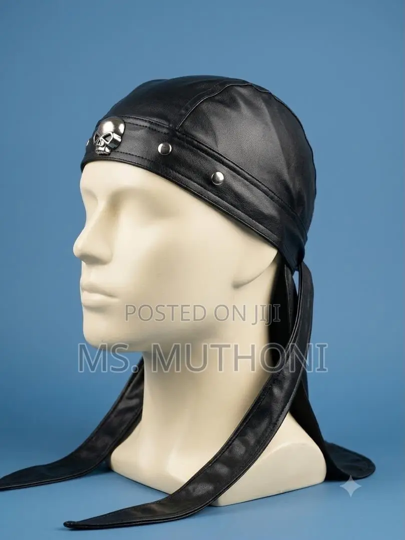 Studded Leather Skull Cap / Durags