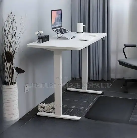 Standing Desk; White 1.4 M Electric Adjustable Standing Desk